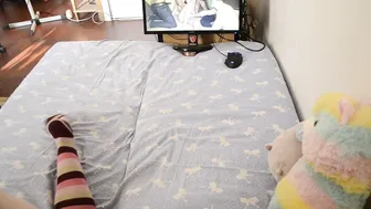 Opheliarose Busty bitch in stockings gently fingering pussy