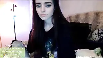 ashe maree cute chick strokes the cap