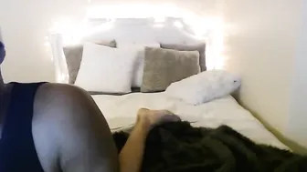 realhousewifeoffinlandxxx sexy girl in glasses coolly playing pranks with a sex toy