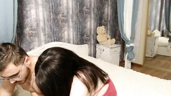 two_dream busty young lady caresses shaved cunt