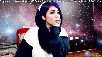 beatriiz crazy girl swallows dildo and jerks pussy