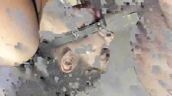 daddy slave hot female fucks herself in the anus