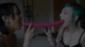 Cattie CatCandescent Kailey Ketchum ManyVids Messy Gagging Double Dildo Blowjob