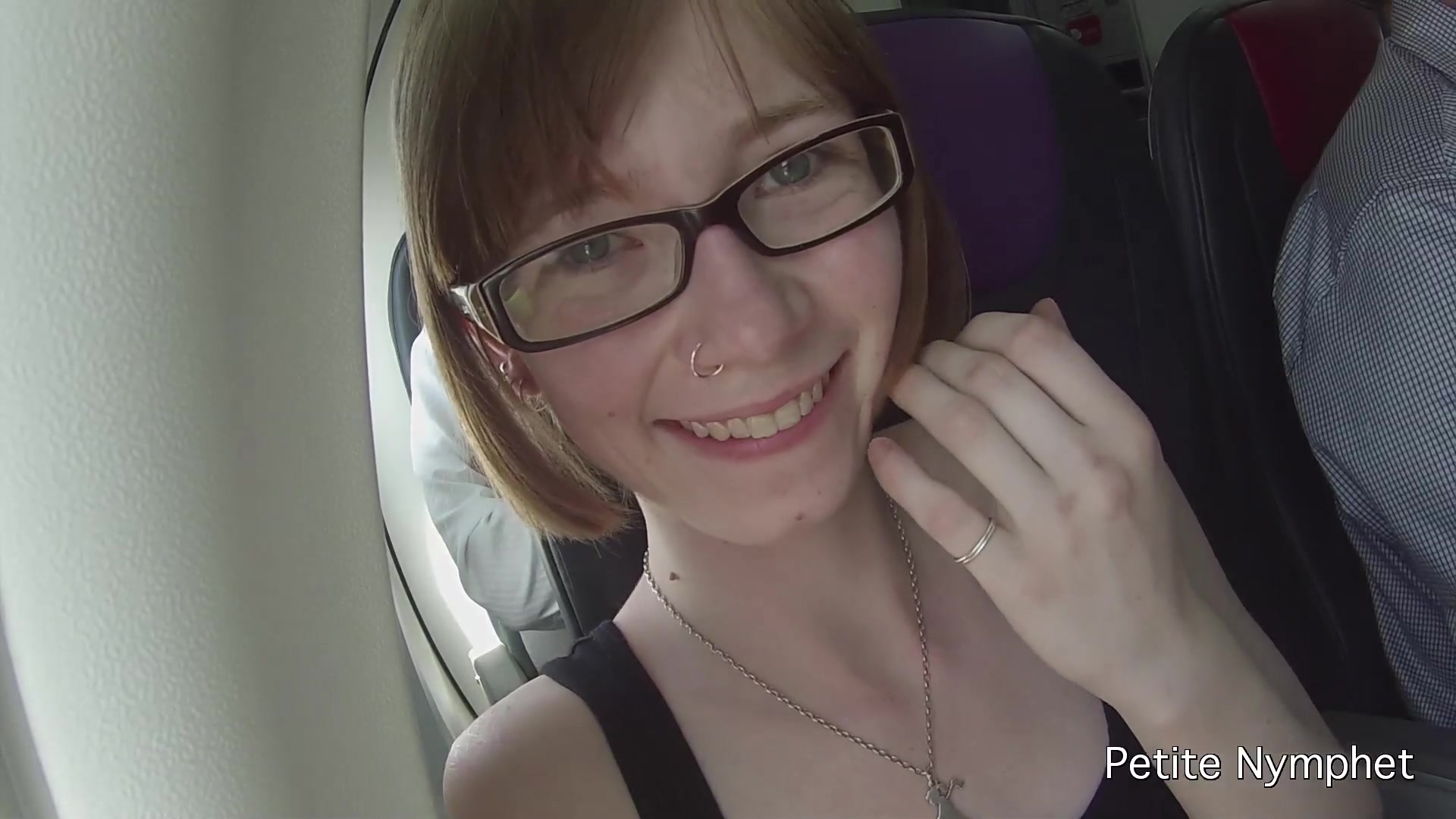 Petite nymphet onlyfans airplane masturbation