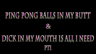 Daizha Morgann  manyvids- Ping Pong Balls in my Butt & Dick in My Mouth is all I Need