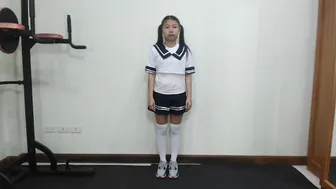 keymoonasian Asian Cheerleader Anal Creampie in Gym