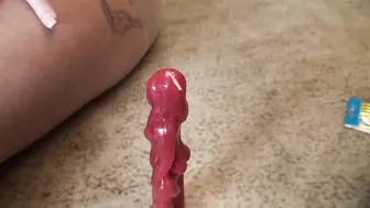 pamelabalian hot candle wax dripping onto stockings