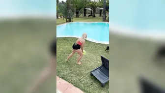 angelwicky 12 10 2019 12133234 Playing with my friends doggie but my top is too small