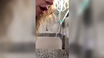 ava_austen 22 06.2019 Soapy hot shower. Wet hair and glistening booty