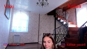 misss_vikki naughty female caresses shaved cunt