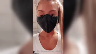 The Real BrittFitt onlyfans Busty brunette caresses shaved vagina