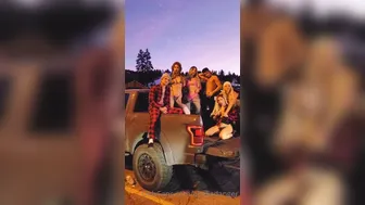 abella danger  onlyfans Slim model strips in the woods